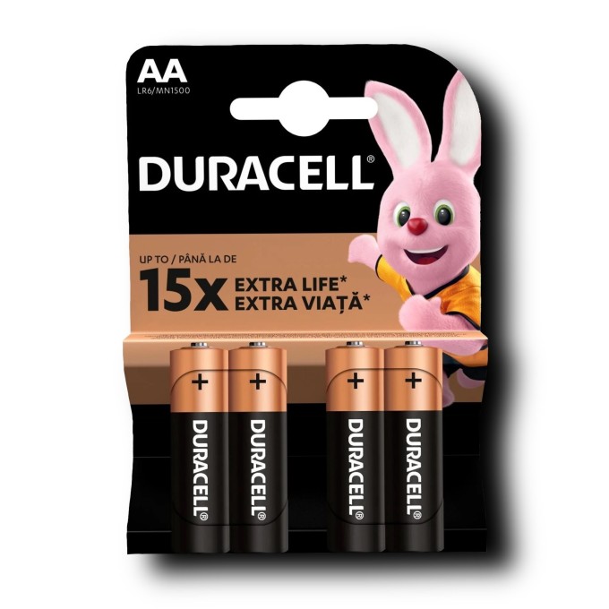 Baterie alcalină AA Duracell Basic 4x