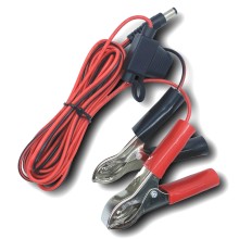 Cablu pentru conectarea la un acumulator de 12V – clemă crocodil Cablu pentru conectarea la un acumulator de 12V – clemă crocodil