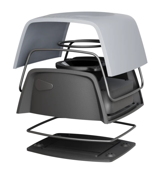 Aparat repelent pentru jderi și șoareci - culoare gri